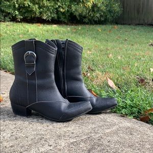 Black Cowboy Bootie Boots